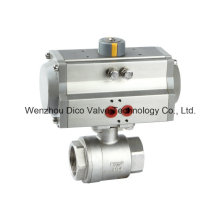 Dn25 Single Acting 2 Way Pneumatic Actuator Ball Valve